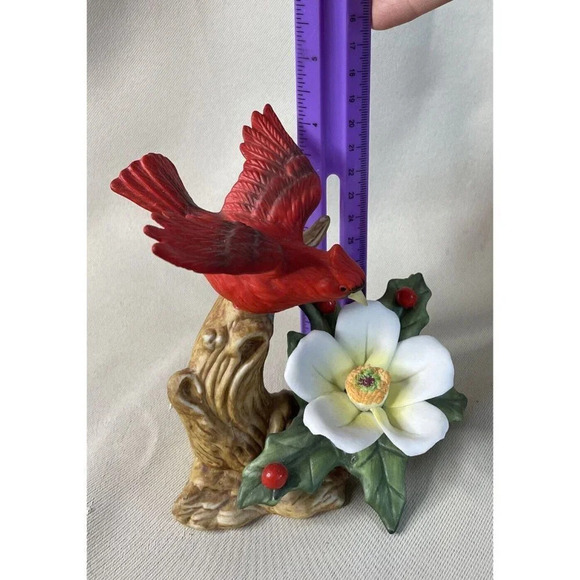 Springtime Serenades Cardinal Bird Heritage House With Music Box Stand READ - Picture 7 of 7